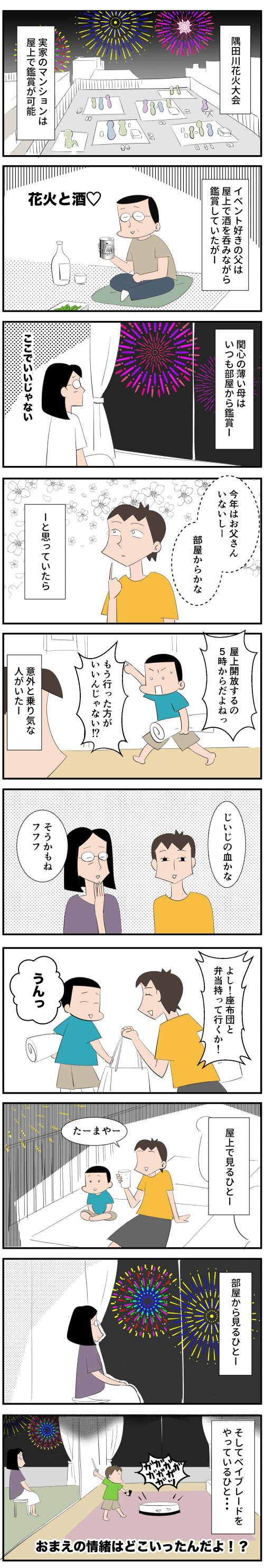 漫画「隅田川花火大会」